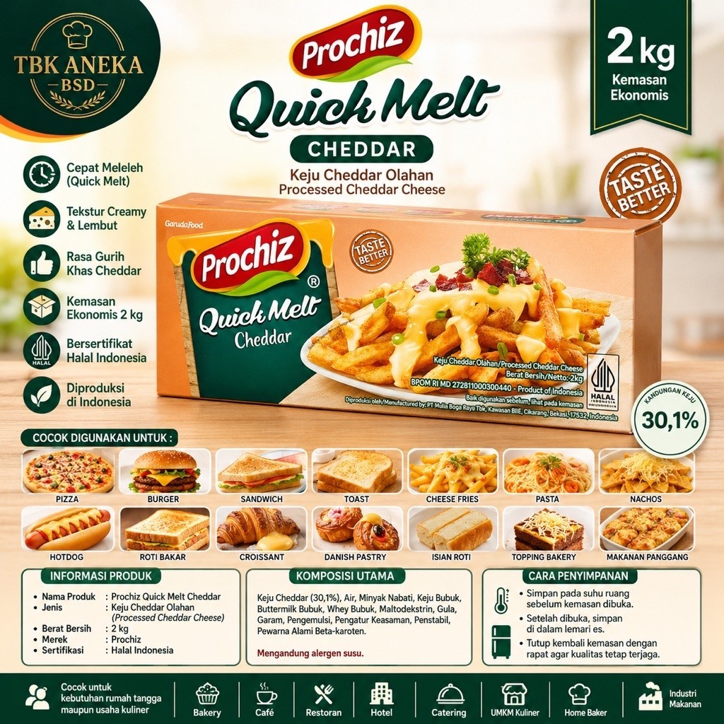 PROCHIZ KEJU CHEDDAR QUICK MELT 2kg