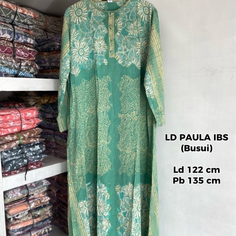 LUZA ~ Long Dress/Daster Busui Paula Ukuran Jumbo by Batik Luza|Gamis Luza
