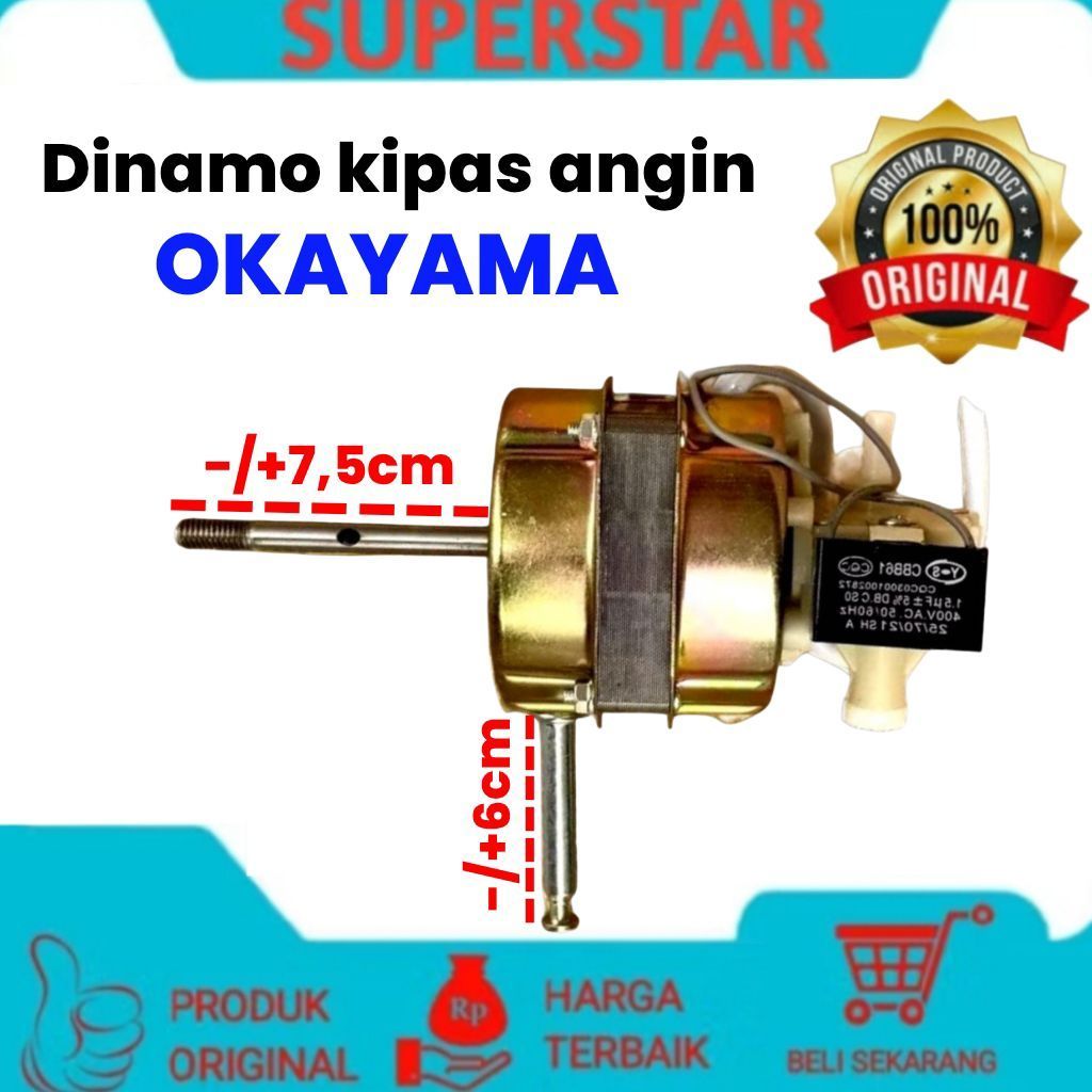 mesin dinamo kipas angin OKAYAMA , motor kipas angin berdiri