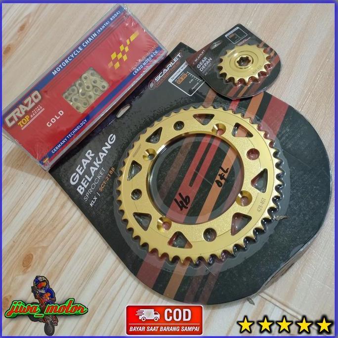 gear set klx 150 scarlet 1 paket