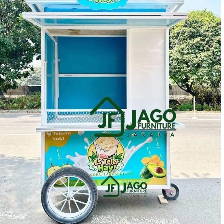 gerobak es teler, es campur, jus buah  es dawet,es kelapa, es doger