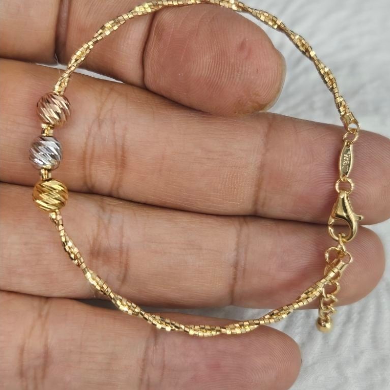 gelang model pro italy candy adjustable variasi warna emas 70% 700 70 % 16k