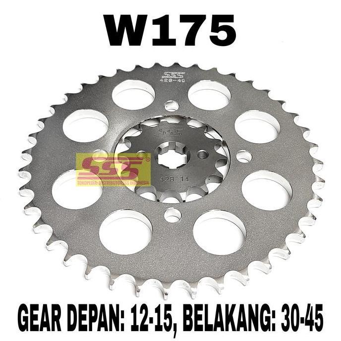 GEARSET SSS 428 BAJA W175 RANTAI SSS SB HSBT HMX LO RO / REGINA ORO RH2 ZRT Z-RING GIRSET GIR SET GE