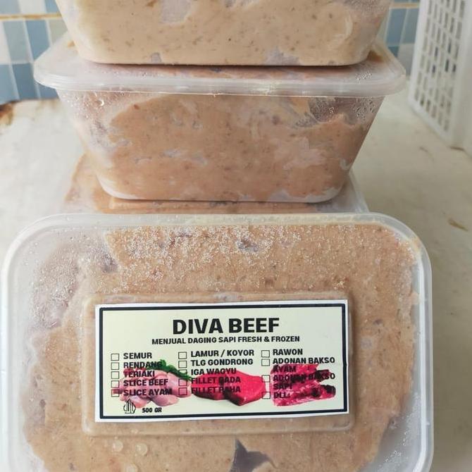 Adonan bakso sapi dan bakso ayam Diva Beef-500gr
