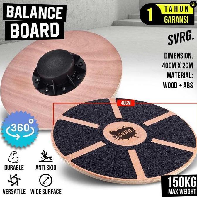 Salgym- Svrg Balance Board - Wobble Board - Papan Latihan Keseimbangan - Gym