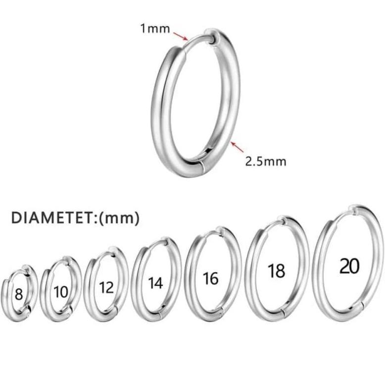 Favorit Anting Telinga Titanium / Tindik Giwang Titanium / Fake Anting Hoops Titanium / Anting Giwan
