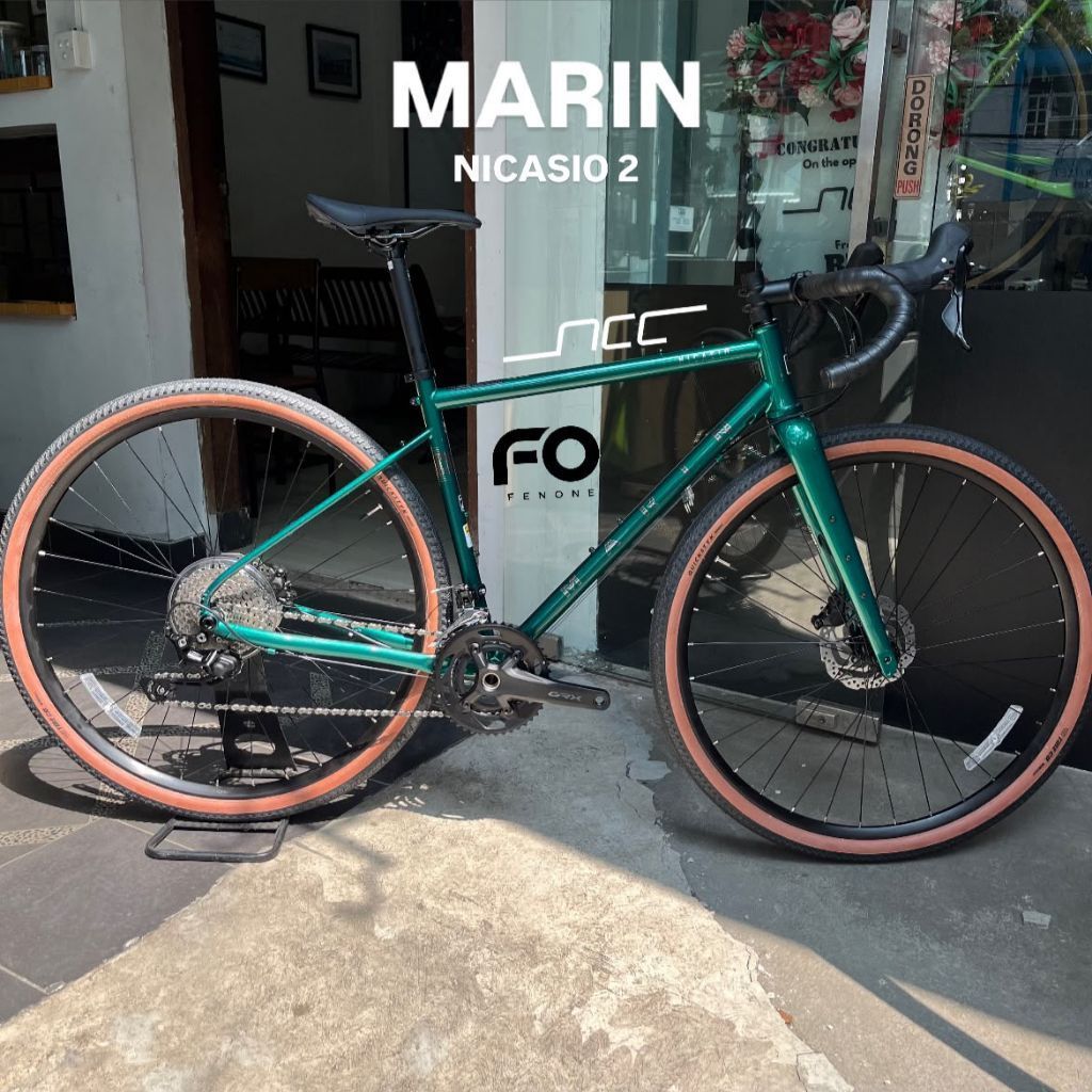 MARIN NICASIO 2 GRX RX400 2x10SPEED GRAVEL BIKE GREEN HIJAU / FULL BIKE GRAVEL MARIN SEPEDA GRAVEL M