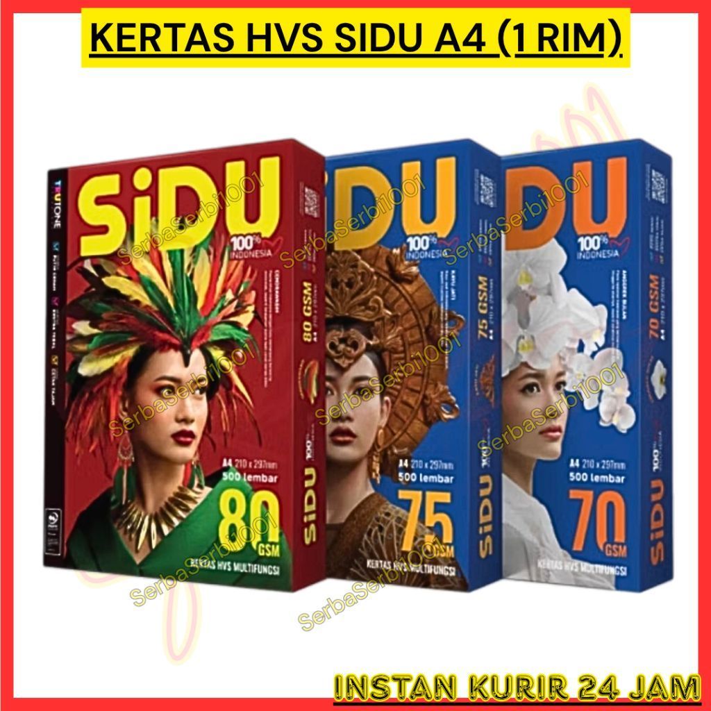 (GROSIR) KERTAS HVS A4 SIDU 1 RIM / KERTAS HVS 1 RIM KERTAS A4