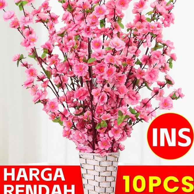 65Cm Blossom 3 Cabang Tanpa Daun Bunga Sakura Cherry Blossom Bunga Sakura Artifisial Flower Bunga Sa