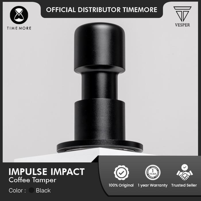 SUPER HEMAT - timemore impulse impact tamper ripple base 58.4mm / espresso coffee tamper dual spring