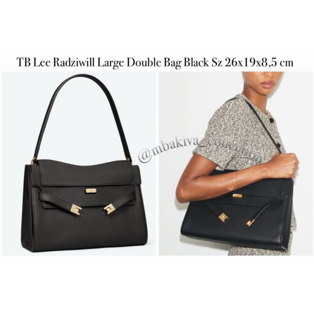 TB Lee Radziwill Large Double Bag Black