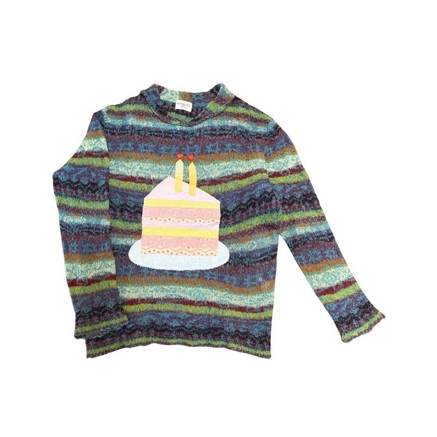Reworked Bday Cakey Sweater | Sweater Rajut Wanita | Sweater Wanita Warna Warni