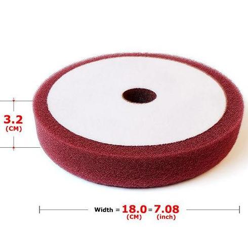 3 Pcs Spon Busa Poles 7 Inch / Busa Poles Mobil / Busa Poles Padat High Quality Sponge Polishing Dis