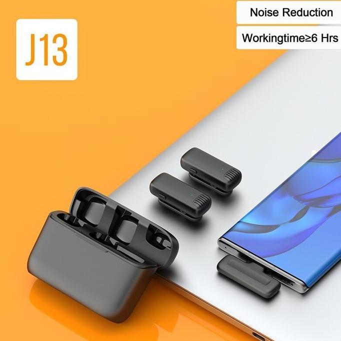 J13 Mikrofon Wireless Lavalier Lapel System Android iOS
