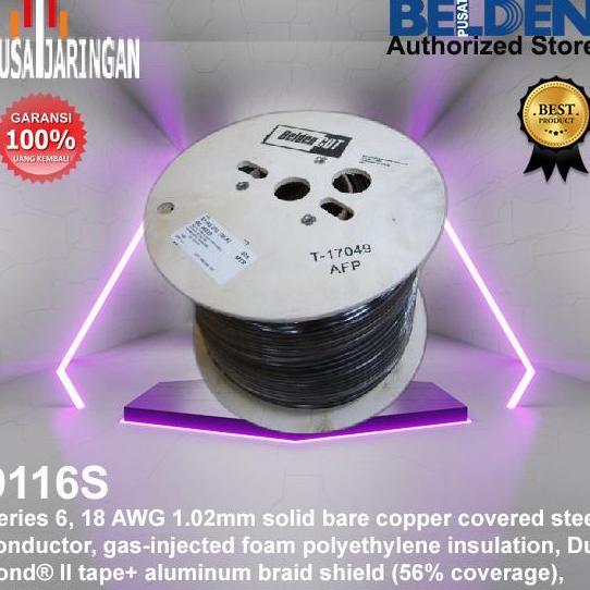Belden 9116S 010 Blk Rollbox305M Kabel Coaxial Rg6 Catv Cable Pvc