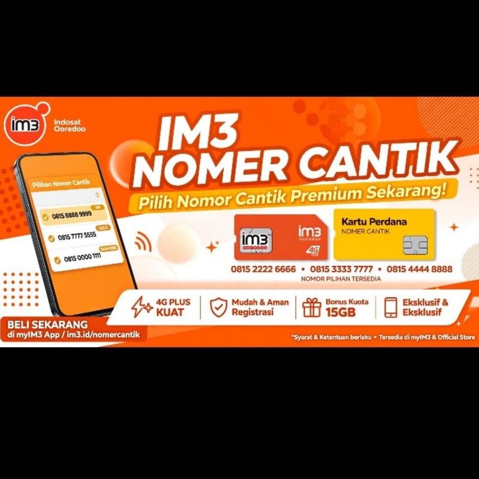 KARTU PERDANA NOMOR CANTIK IM3