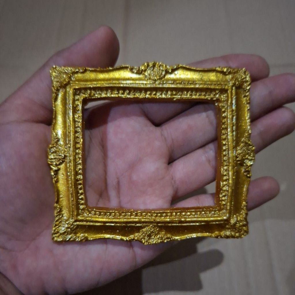 Frame resin square belgi - frame bahan mahar scrapbook - frame resin bahan kerajinan / crafr