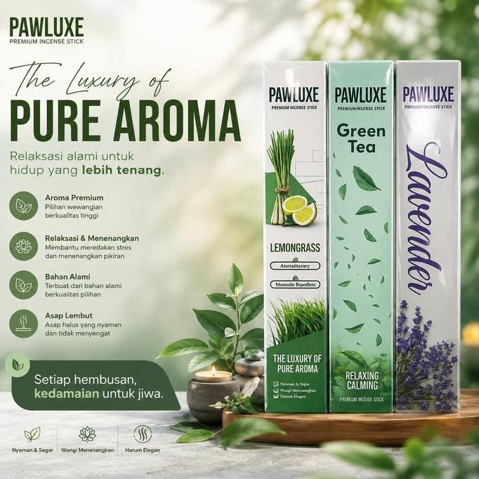 Wezima_Seller - Beli 3 Lebih Murah / Dupa Premium Aroma Terapi Pawluxe  / Dupa Aroma Lemon Grass - G