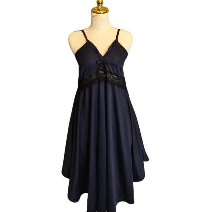 Ling- Vergo - Elisa Dress Lingerie Sexy / Baju Tidur Nita Renda Hitam Jumbo Fit Xxl Py 342