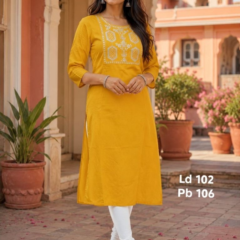 Baju India Pakistan Kurti Kurta Tunik Blus Wanita Bordir Simpel Premium Original Muslim Hijab