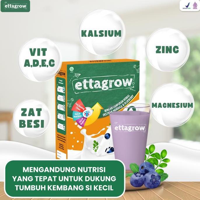 Beautyhealth- Ettagrow Susu Kambing Herbal Anak 1 Box Optimalkan Pertumbuhan & Perkembangan Nutrisi 