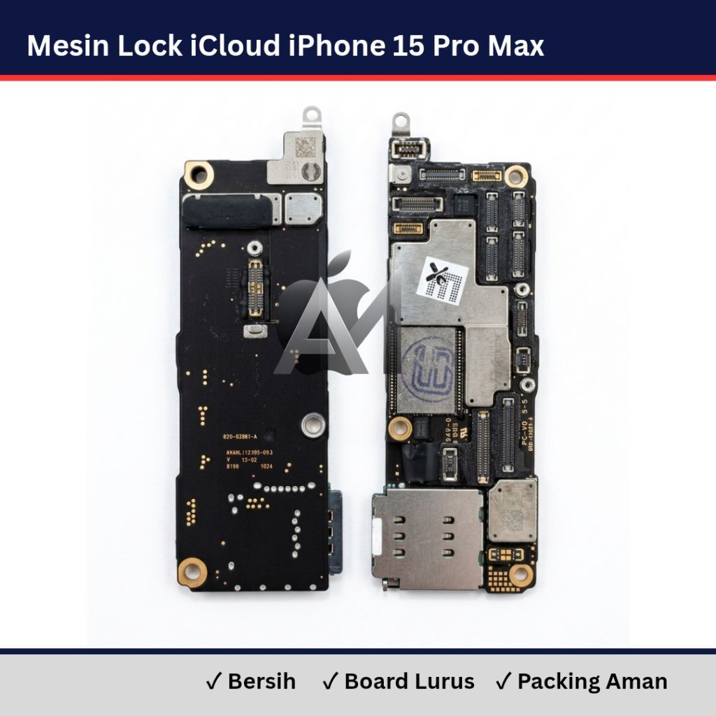 Mesin Lock iCloud iPhone 15 Pro Max (Random IOS / IOS 18 kebawah, Hello / Passcode)