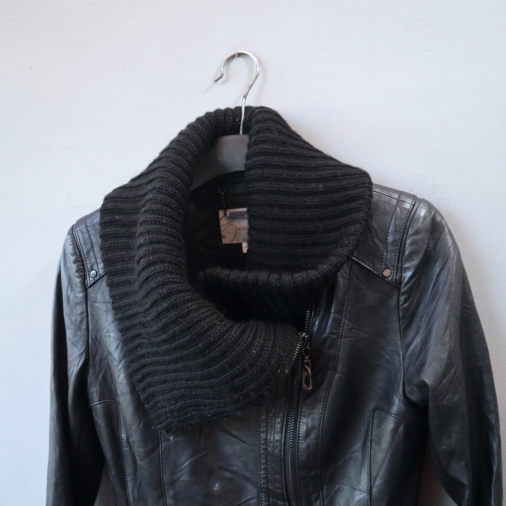 Jaket kulit asli domba mulus long coat asymmetric  mantel safari trench rela leather jacket
