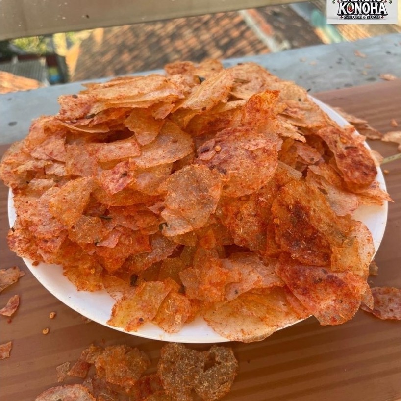 keripik kaca 1 kg pedas daun jeruk cikruh wangi