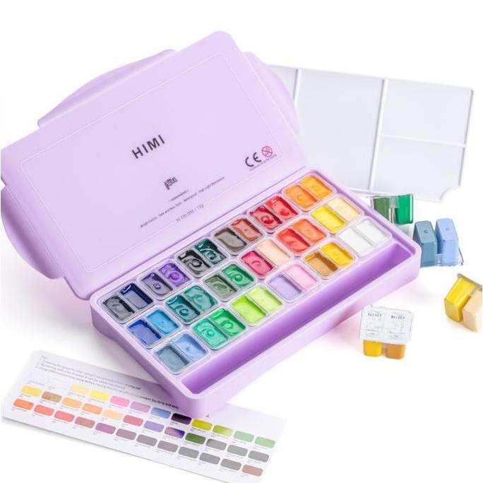 TERBARU - MIYA Himi Gouache Set 36 x 12gr / Cat Gouache Himi / Miya Gouache Jelly Cup