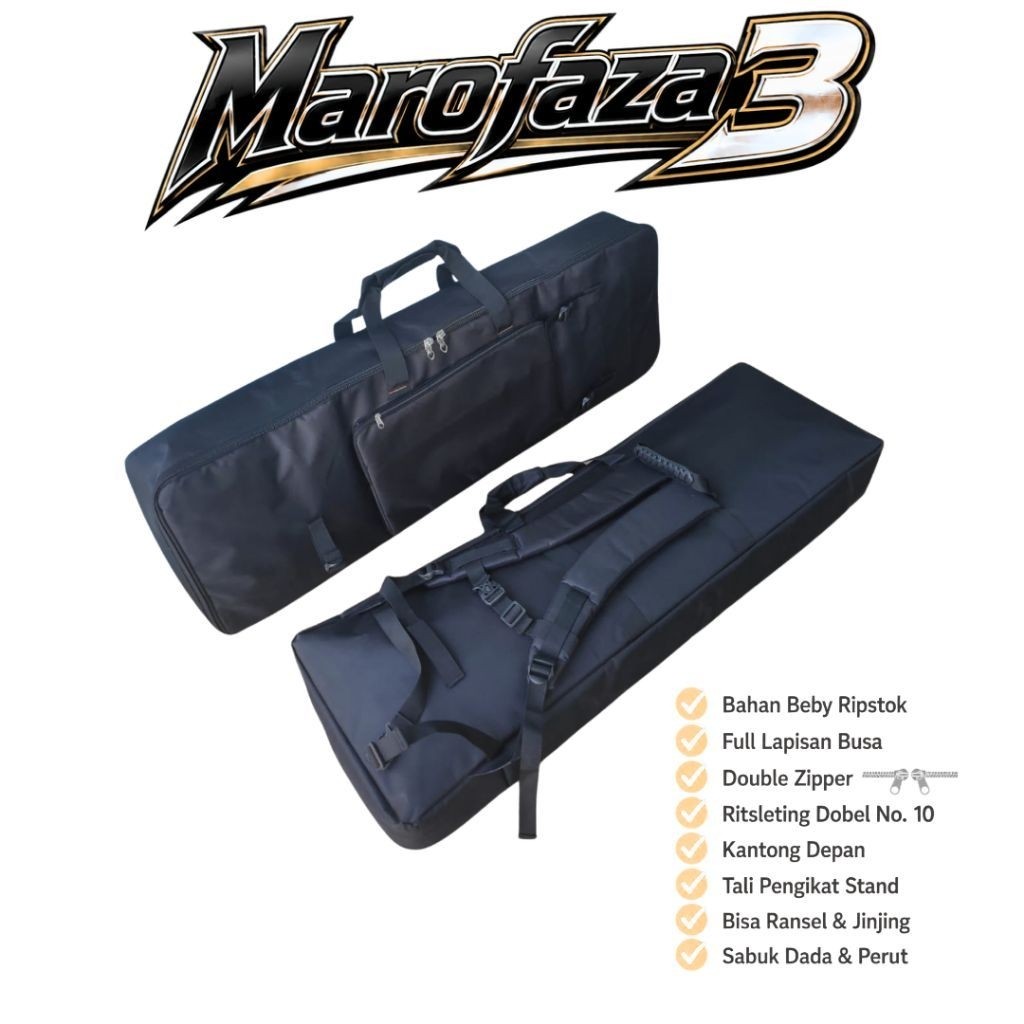 Marofaza 3 Tas Keyboard Korg Kross 2 Korg Kross 1 Gigbag Softcase Sarung Keyboard Bungkus Keyboard C