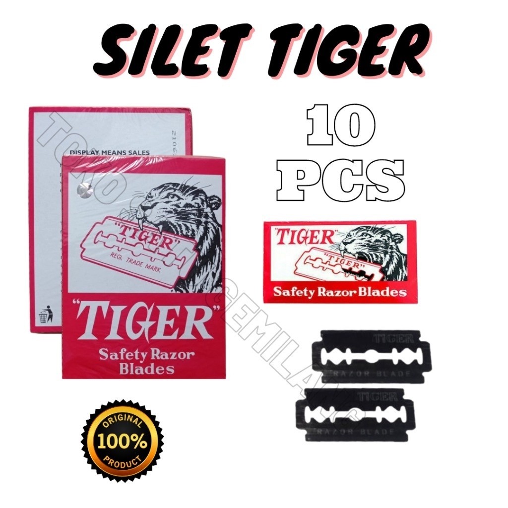 [ 1 PCS ] SILET TIGER ORI / SILET JENGGOT / SILET KUMIS / SILET TIGER ASLI ISI 10 SILET