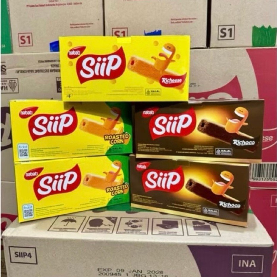 ( Rasa Coklat ) Nabati Siip 1 Dus Karton Isi 15 Box Coklat Jagung Keju