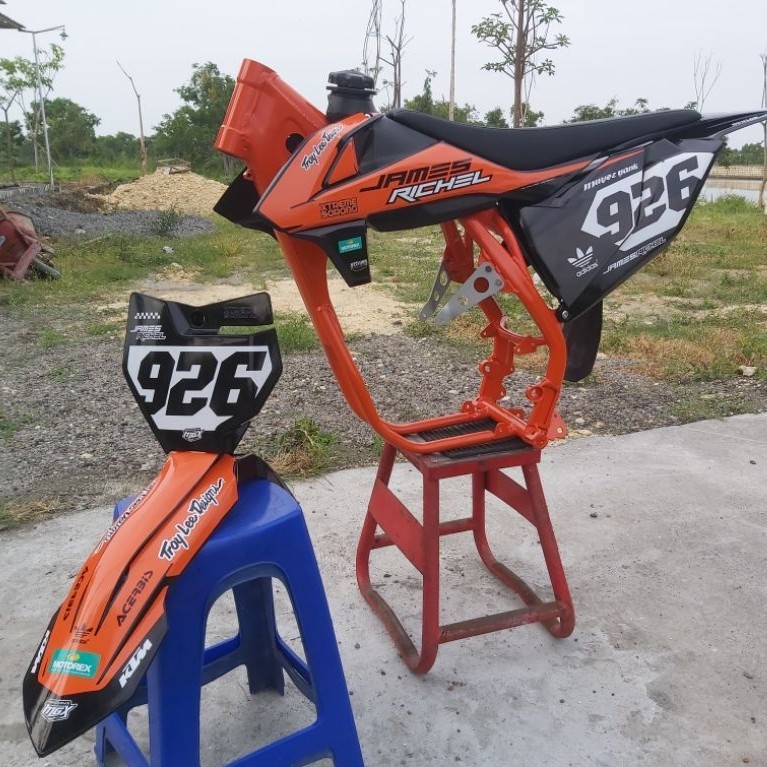 FRAME KTM 85 PNP BY REQUEST MESIN TRABAS ADVENTURE GASTRACK TRAIL RANGKA