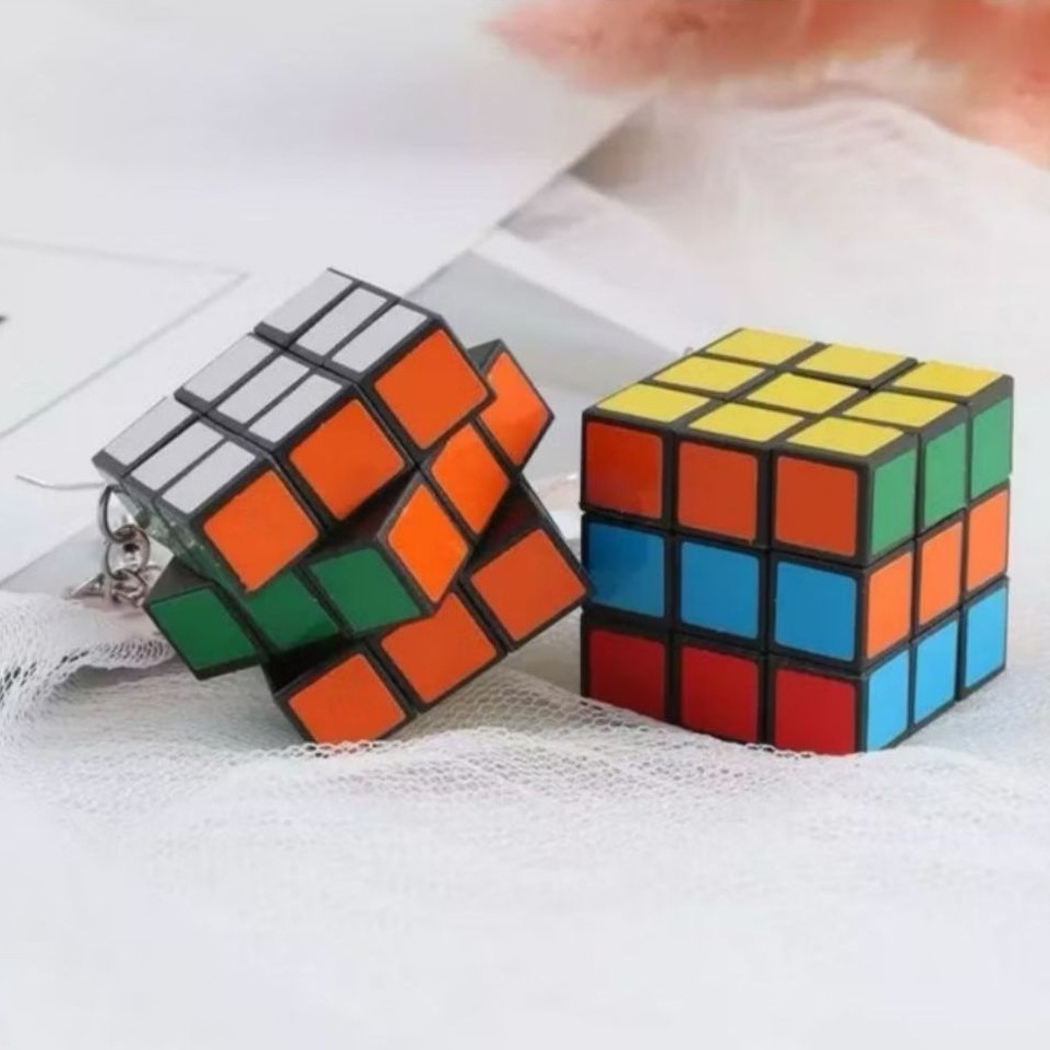 GANTUNGAN KUNCI RUBIK MINI KUBUS 3x3 ISI 12PCS