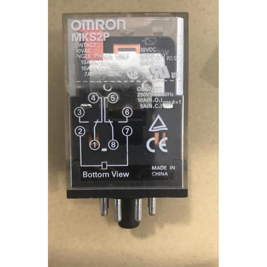 RELAY OMRON MKS2P 220V - RELAY MERK OMRON TYPE MKS2P 220VOLT TERBATAS