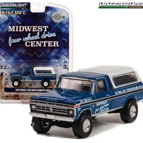 30345 GREENLIGHT 1/64 1974 FORD F-250 MIDWEST FOUR WHEEL CAMPER SHELL