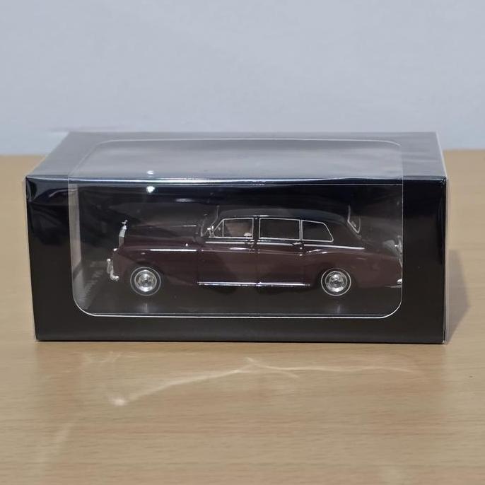 DCM Rolls Royce Phantom VI Black Red Diecast Koleksi Mobil Mainan Mini Scale 1/64 Dengan Kotak Akril