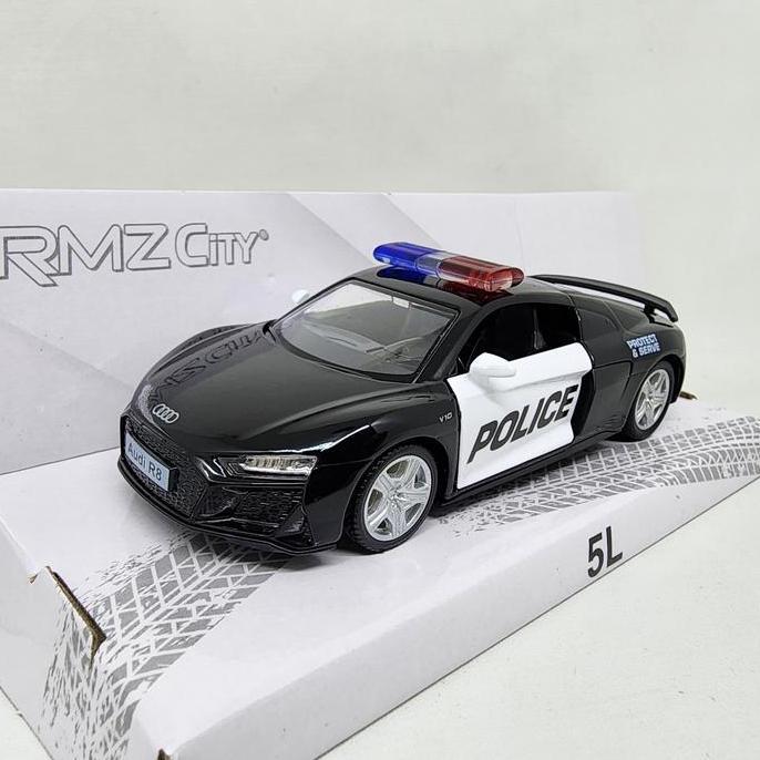 Diecast Audi R8 Coupe Police 2019 RMZ City 1:36