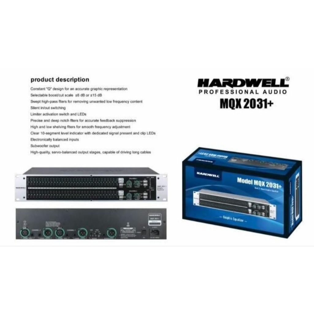 Equalizer Hardwell MQX 2031 + Input Subwofer Original