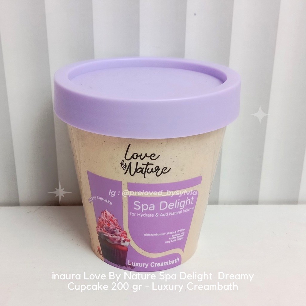 [PRELOVED] inaura Love By Nature Spa Delight  Dreamy Cupcake 200 gr - Luxury Creambath