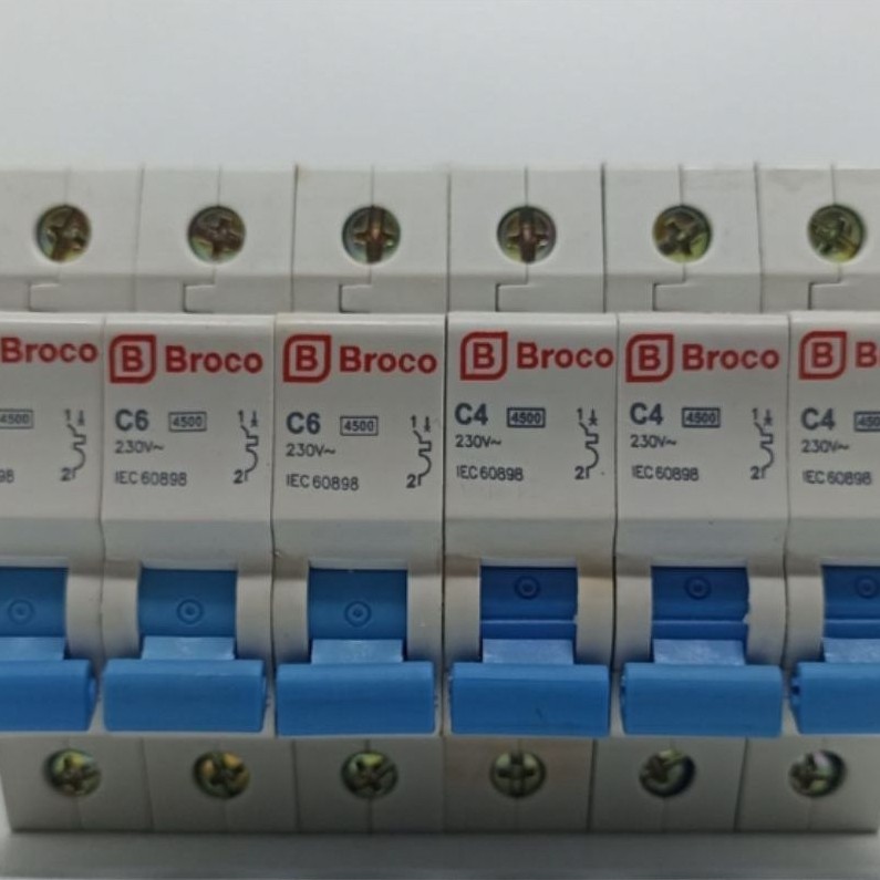 MCB PLN BROCO 1PHAS MULUS AMPER 4A 6A 10A 16A