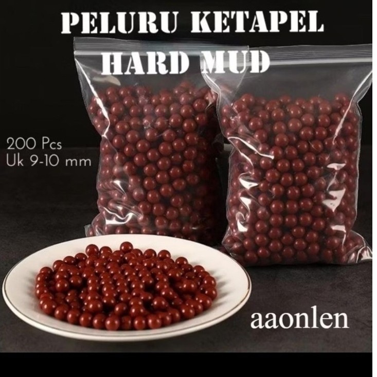 Yernea Peluru Ketapel Lumpur Keras 100PCS 9-10mm