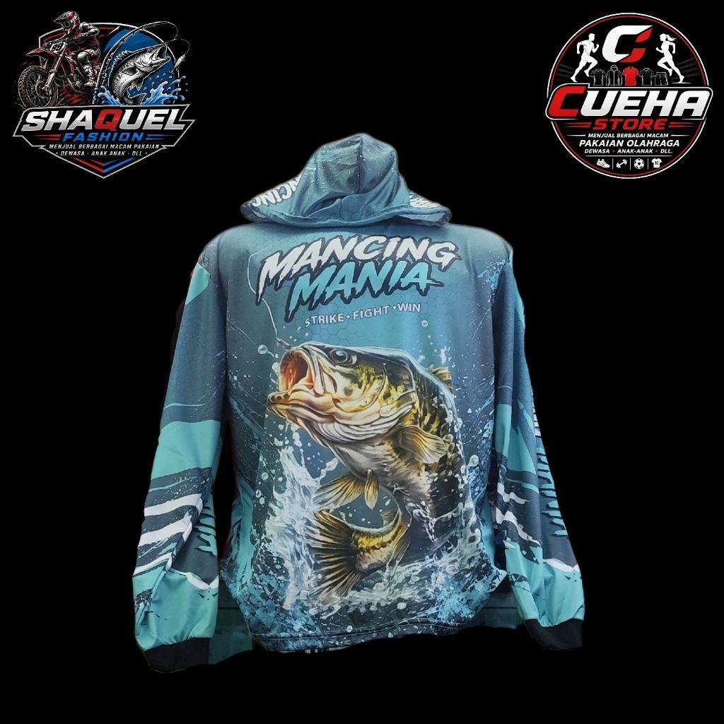 ( BISA COD ) BAJU MANCING LENGAN PANJANG #JERSEY MANCING #BAJU MANCING TUDUNG FULL PRINTING Outdoor 