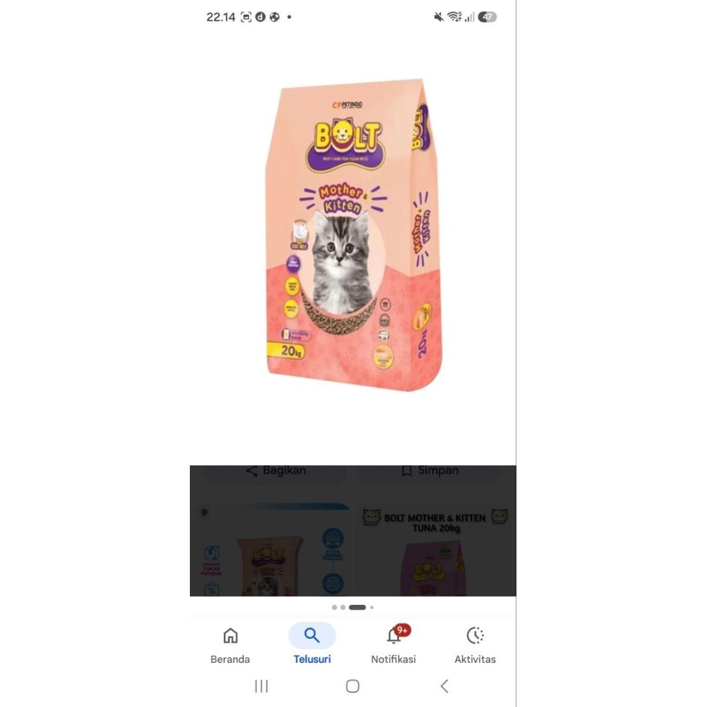 bolt cat mother kitten salmon 20kg