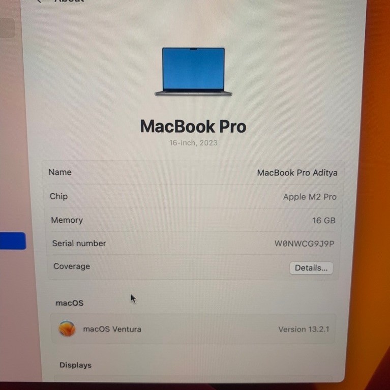 Macbook Pro 16 M2 Pro 16/512 BNOB