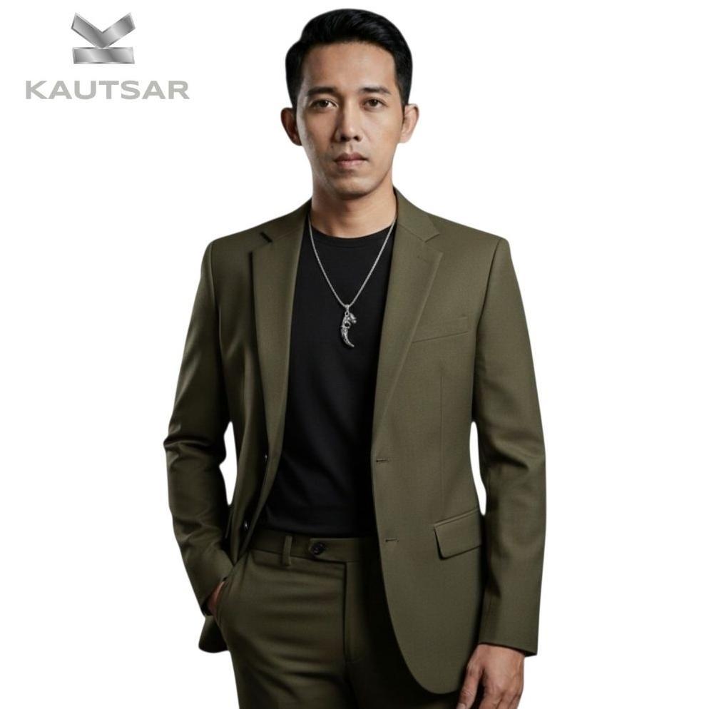 PREMIUM JAS PRIA HIJAU ARMY/JAS FORMAL KANTOR ANEKA WARNA /BLAZER PRIA FORMAL SLIMFIT TERLARIS