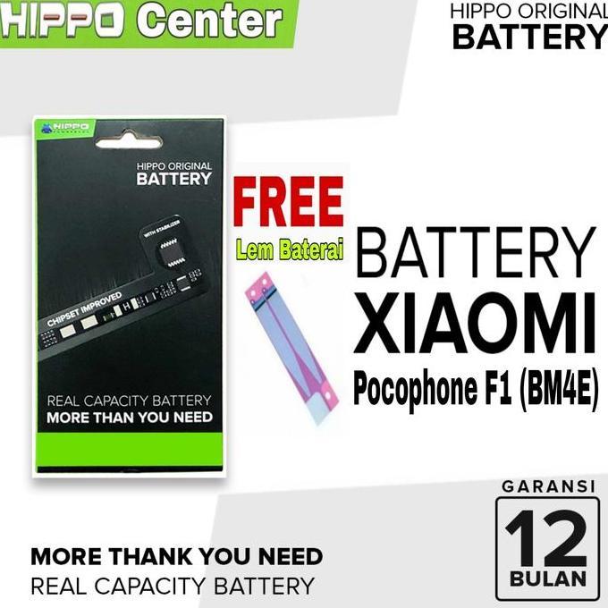 Hippo Baterai Compatible Pocophone F1 4000mah KODE BATERAI BM4E / BM-4E / BM 4E