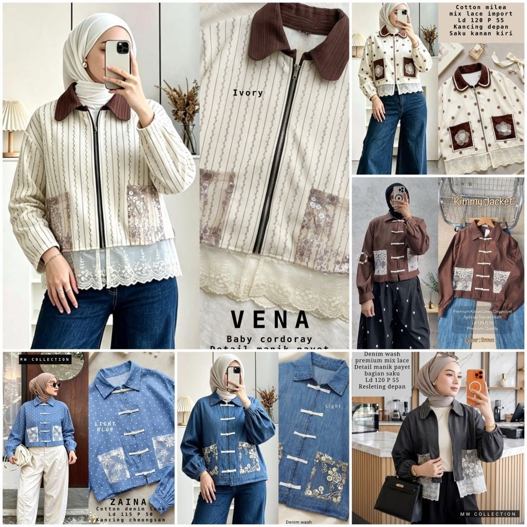 FIONA  • DF HIJAB • VILMEI • ADENA JAKET BY ZAHARA JAKET UNIQLO KNIT DENGAN HOODIE