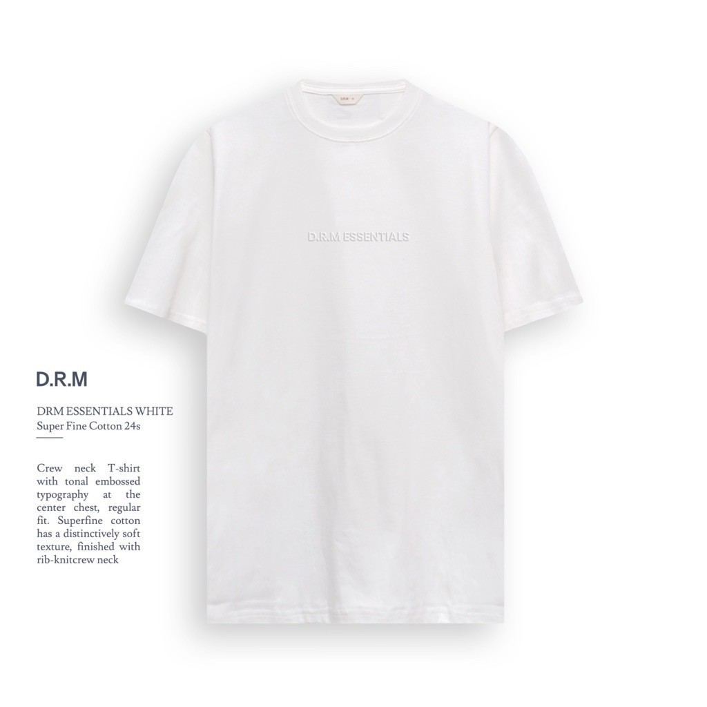 TSHIRT ESSENTIALS WHITE | DRM .KAOS DRM WEAR.