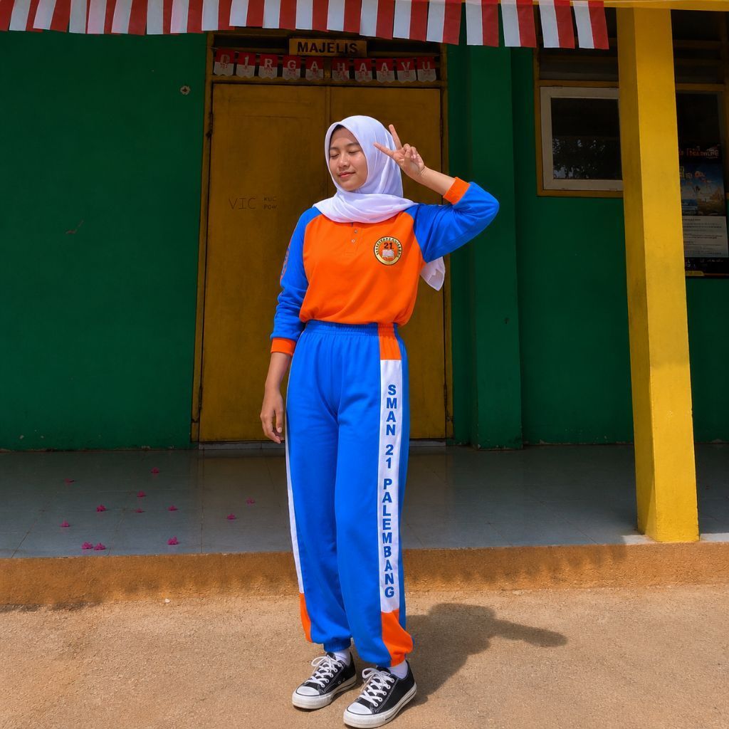 Setelan Seragam/Baju Olahraga Sekolah SMAN 21 PALEMBANG